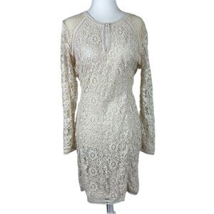 (tl) The Letter by Anthropologie Long Sleeve Lace Dress Size Medium